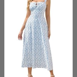 Floral Blue/White Women's Dress